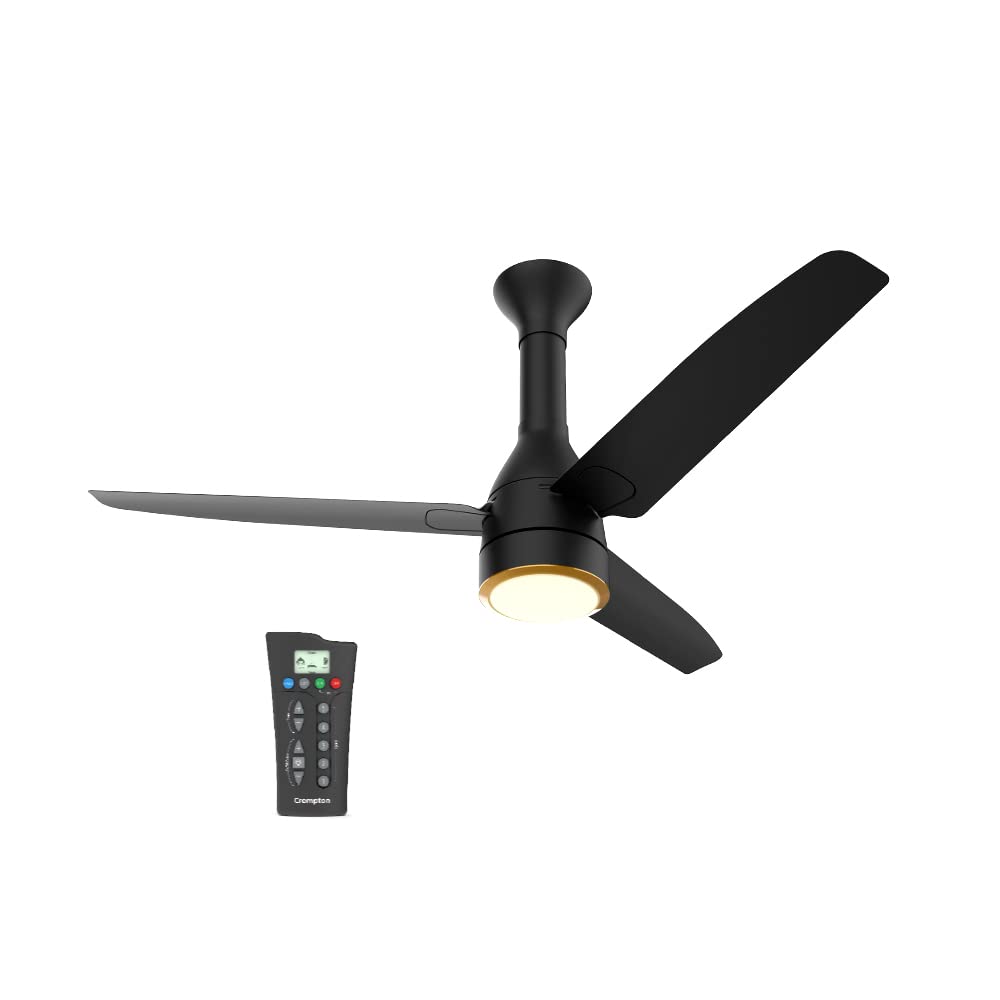 Crompton Energion Roverr Underlight 1200mm BLDC Ceiling Fan | Light Dimming Feature | Remote Control | 5 Years Warranty (Champagne Gold), Pack of 1