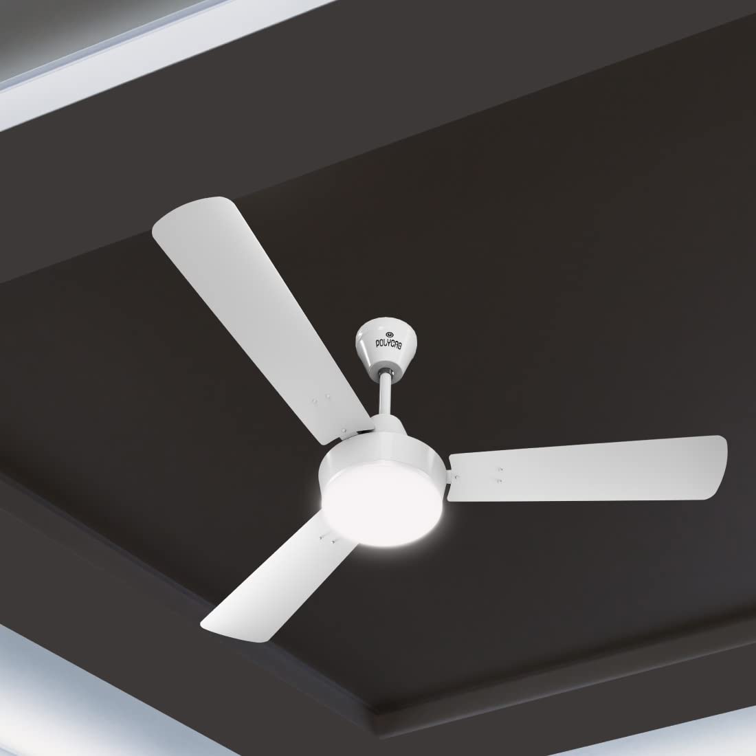 Polycab Superia SP02 Star Rated Premium BLDC 1200mm Ceiling Fan for home with Remote | Energy Saving, Clip-On Underlights, 100% Copper | 2-yr Warranty【Copper Rosewood】