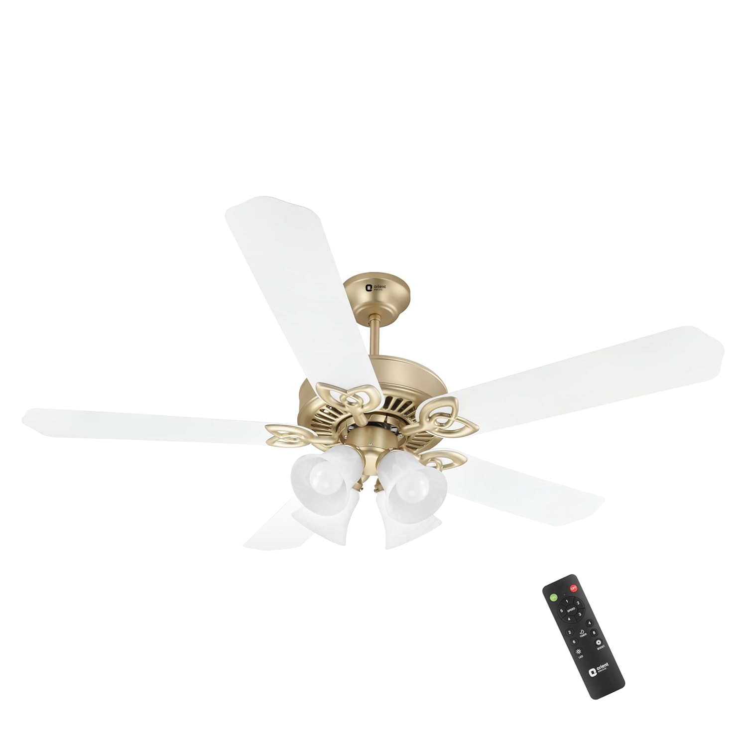 Orient Electric Subaris 1300mm Underlight Ceiling Fan with Remote | 100% Copper Motor | High Air Speed and Delivery | Antique Copper