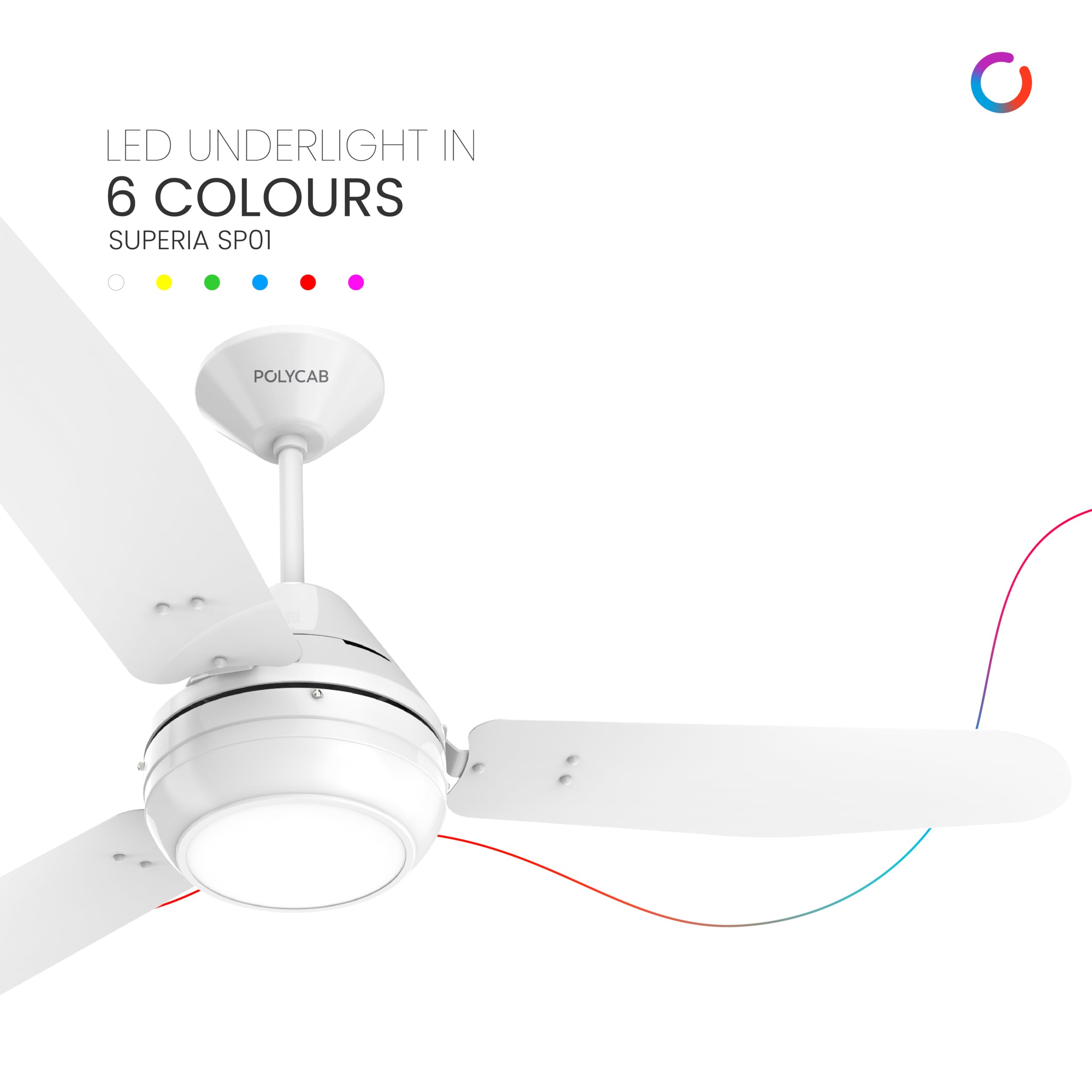 Polycab Superia SP02 Star Rated Premium BLDC 1200mm Ceiling Fan for home with Remote | Energy Saving, Clip-On Underlights, 100% Copper | 2-yr Warranty【Copper Rosewood】