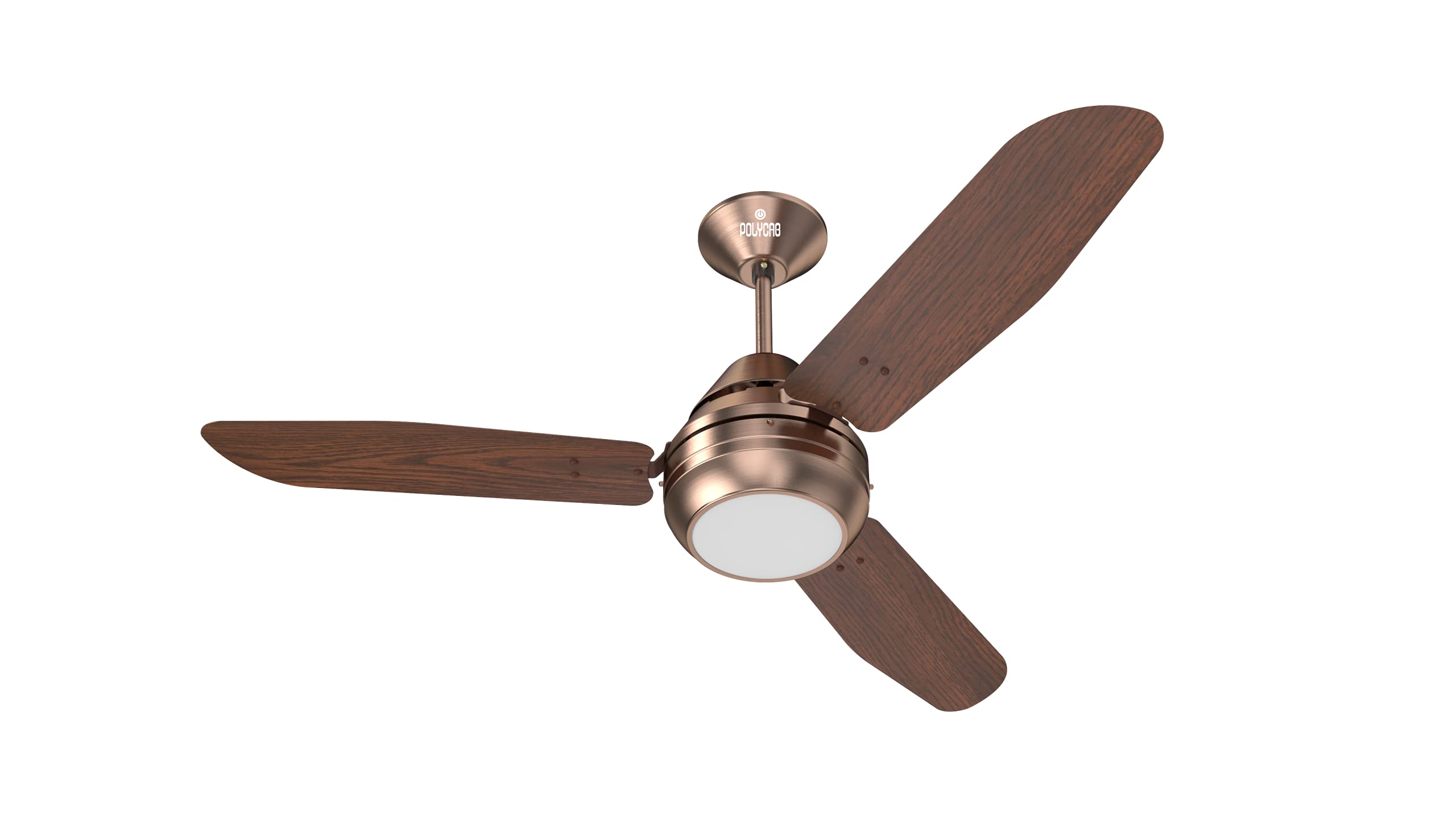 Polycab Superia SP02 Star Rated Premium BLDC 1200mm Ceiling Fan for home with Remote | Energy Saving, Clip-On Underlights, 100% Copper | 2-yr Warranty【Copper Rosewood】