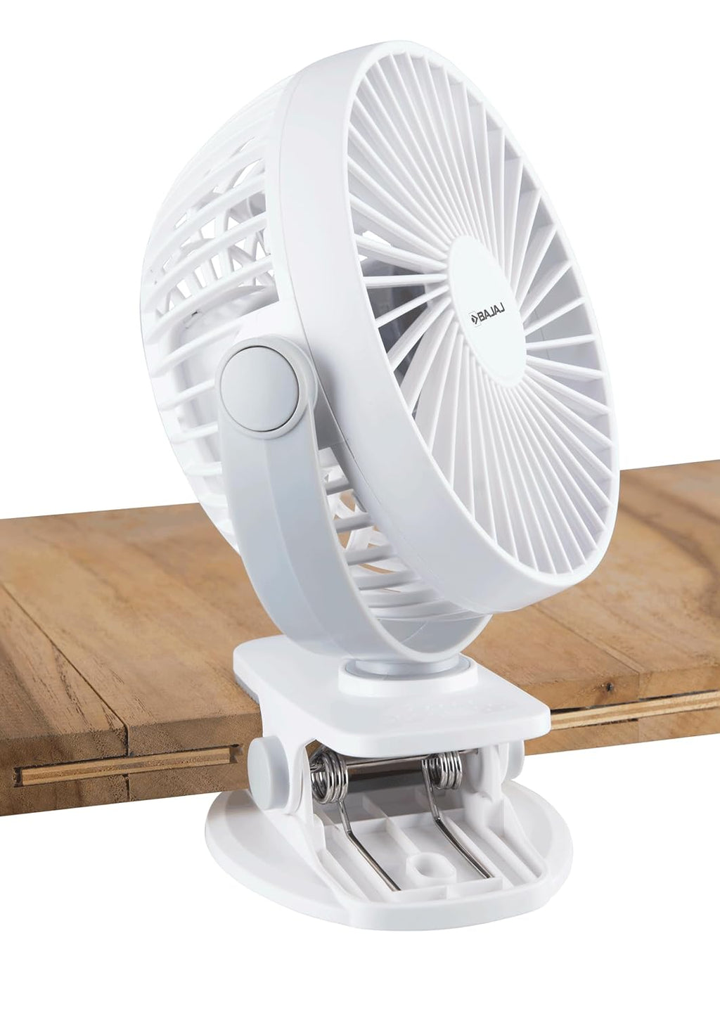 Bajaj Pygmy Go 178MM Mini Fan with LED Lighting | Rechargeable | USB Charging | 4-hours Battery Backup | 3 Speed | 2-Light Brightness Setting | High Speed | Portable【Blue】