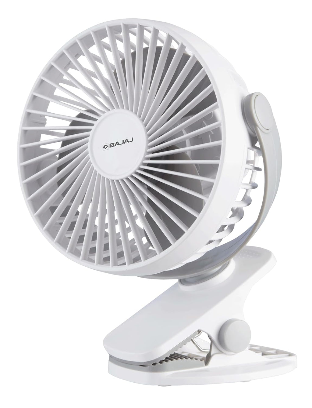 Bajaj Pygmy Go 178MM Mini Fan with LED Lighting | Rechargeable | USB Charging | 4-hours Battery Backup | 3 Speed | 2-Light Brightness Setting | High Speed | Portable【Blue】