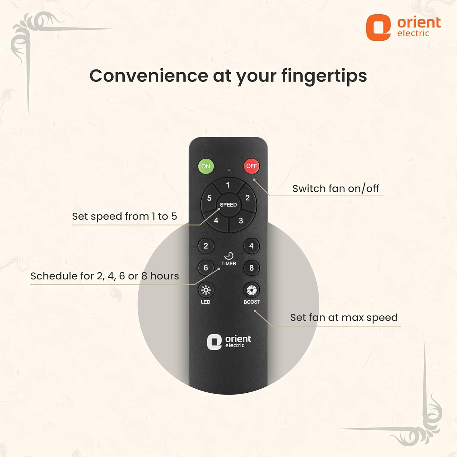 Orient Electric Subaris 1300mm Underlight Ceiling Fan with Remote | 100% Copper Motor | High Air Speed and Delivery | Antique Copper