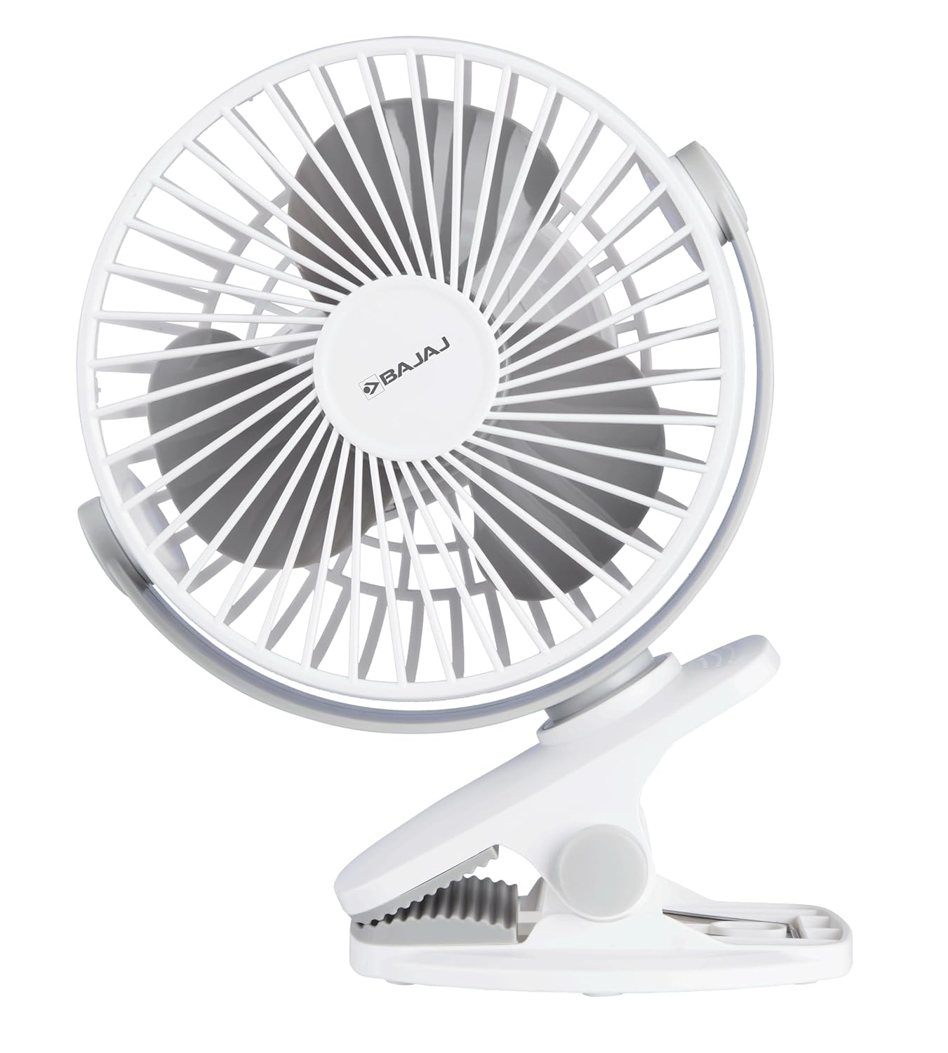 Bajaj Pygmy Go 178MM Mini Fan with LED Lighting | Rechargeable | USB Charging | 4-hours Battery Backup | 3 Speed | 2-Light Brightness Setting | High Speed | Portable【Blue】