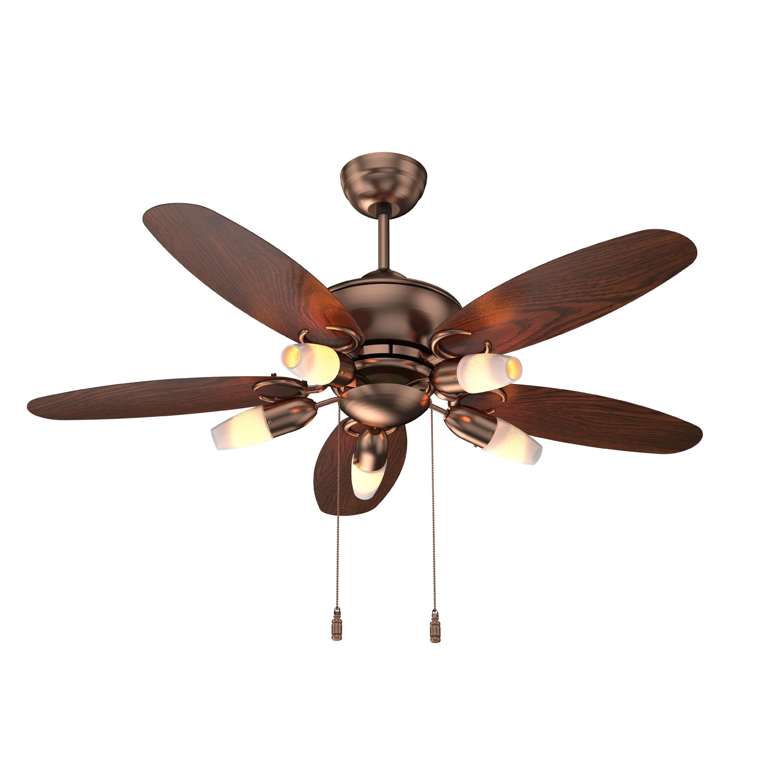 Polycab Superia SP02 Star Rated Premium BLDC 1200mm Ceiling Fan for home with Remote | Energy Saving, Clip-On Underlights, 100% Copper | 2-yr Warranty【Copper Rosewood】