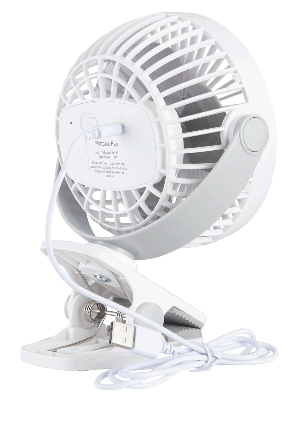 Bajaj Pygmy Go 178MM Mini Fan with LED Lighting | Rechargeable | USB Charging | 4-hours Battery Backup | 3 Speed | 2-Light Brightness Setting | High Speed | Portable【Blue】