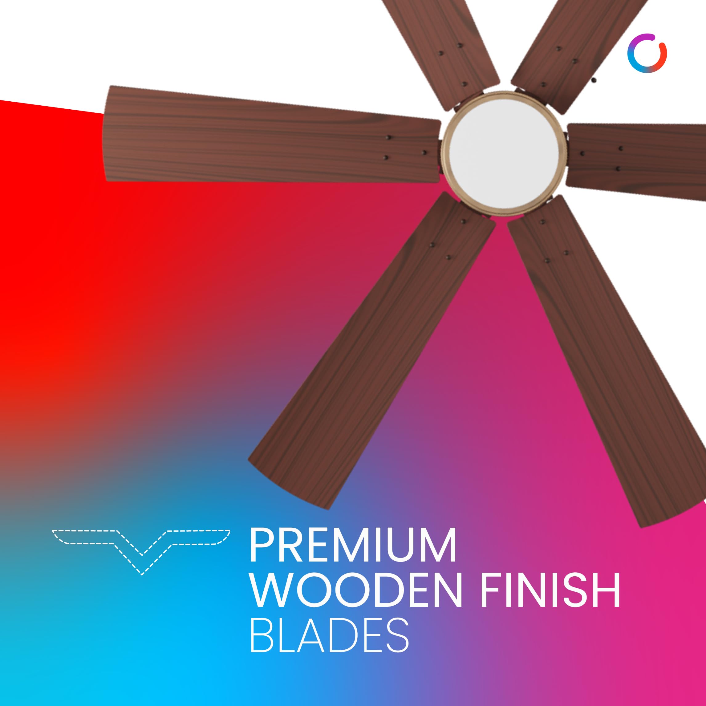 Polycab Superia SP02 Star Rated Premium BLDC 1200mm Ceiling Fan for home with Remote | Energy Saving, Clip-On Underlights, 100% Copper | 2-yr Warranty【Copper Rosewood】