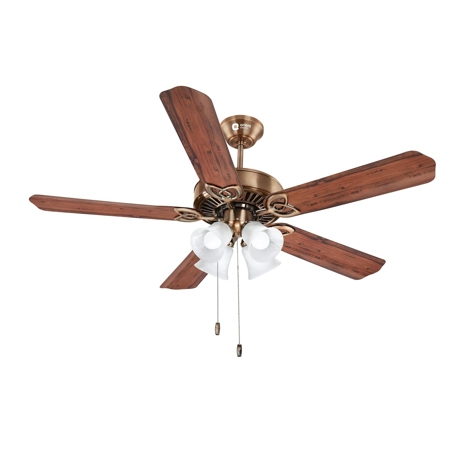 Orient Electric Subaris 1300mm Underlight Ceiling Fan with Remote | 100% Copper Motor | High Air Speed and Delivery | Antique Copper